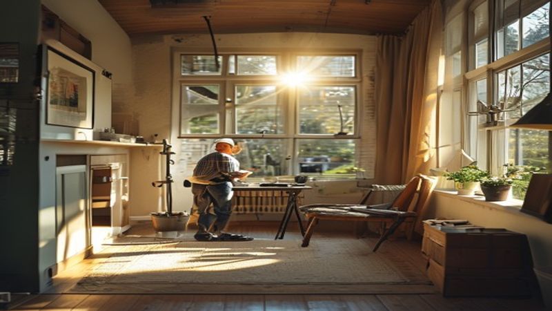 AI-impressie van renovatie door een aannemer