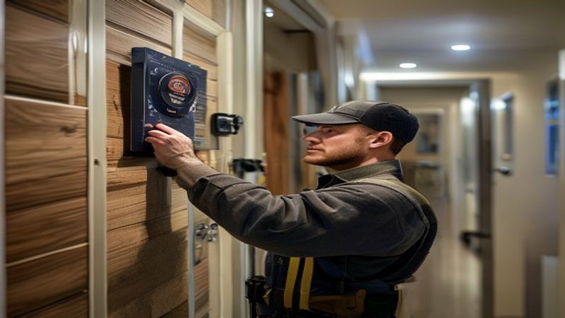 AI-impressie van sirene vervangen door een alarmsysteem installateur