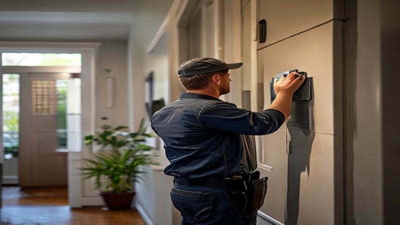 AI-impressie van veiligheidsplan door een alarmsysteem installateur