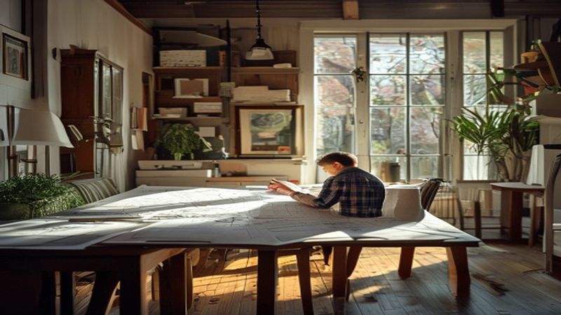 AI-impressie van constructieberekening door een architect