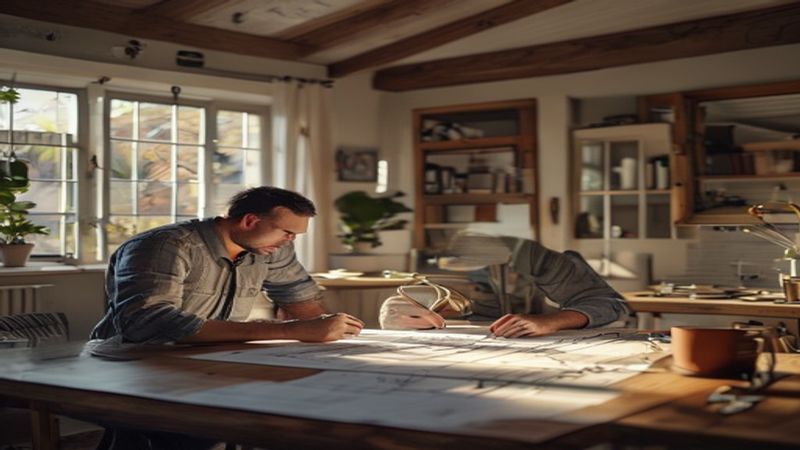 AI-impressie van renovatieontwerp maken door een architect