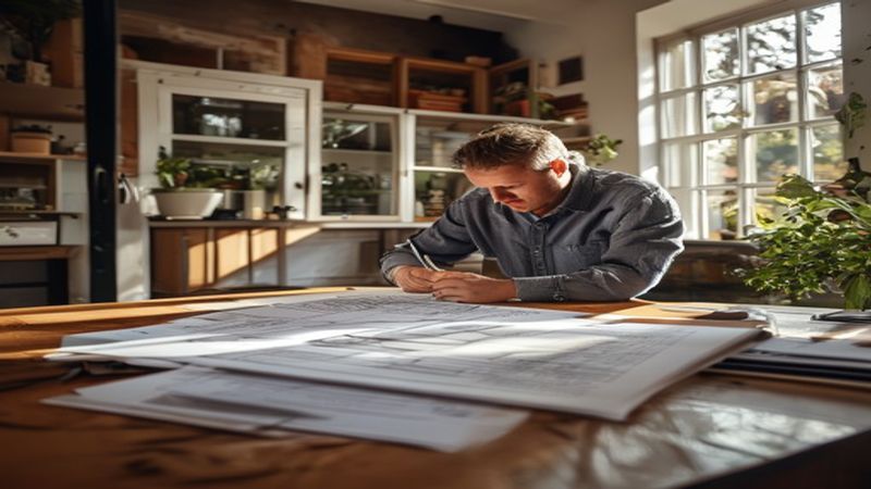AI-impressie van vergunning door een architect