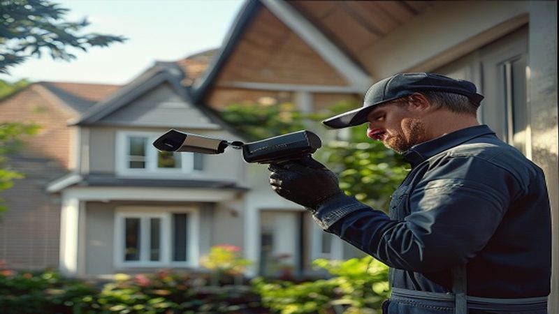 AI-impressie van onderhoud camera's door een camerabeveiliging