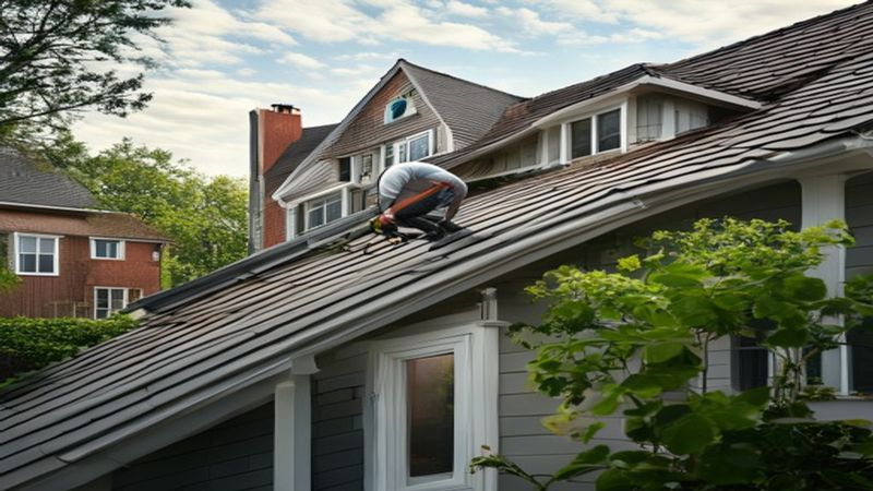 AI-impressie van goot vervangen door een dakgoot specialist