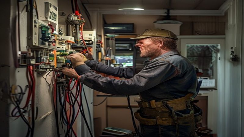 AI-impressie van aardlekschakelaar vervangen door een elektricien