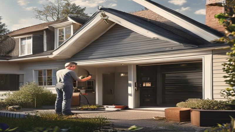 AI-impressie van garagedeur isoleren door een garagedeur monteur