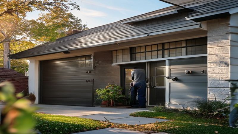 AI-impressie van garagedeur vervangen door een garagedeur monteur