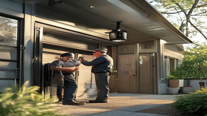 AI-impressie van roldeur monteren door een garagedeur monteur