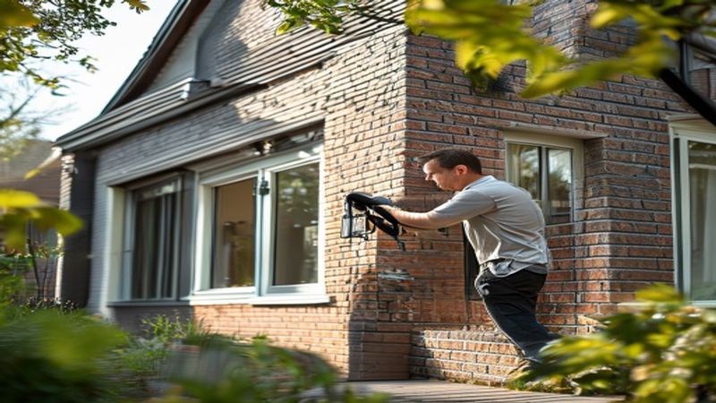 AI-impressie van spouwmuur herstellen door een gevelspecialist