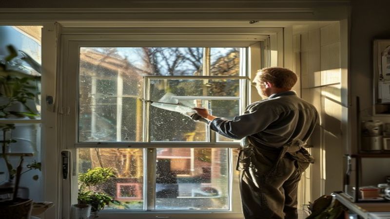 AI-impressie van glas in deur door een glaszetter