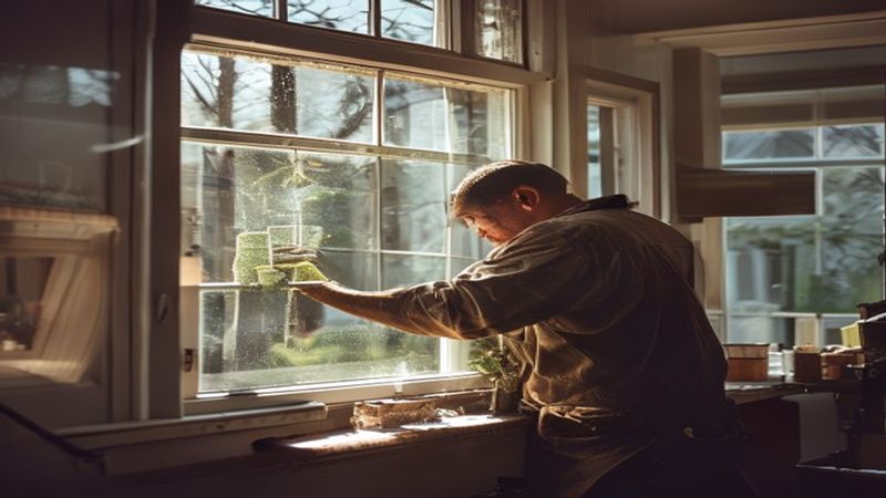 AI-impressie van ruit vervangen door een glaszetter