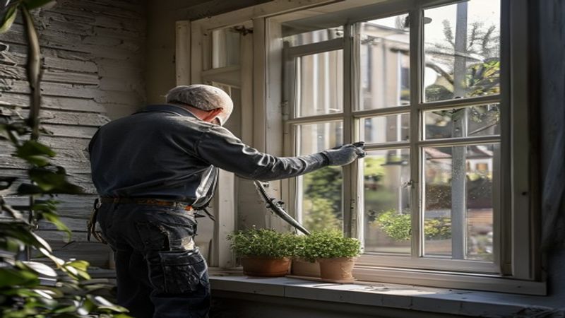 AI-impressie van dakramen door een glazenwasser
