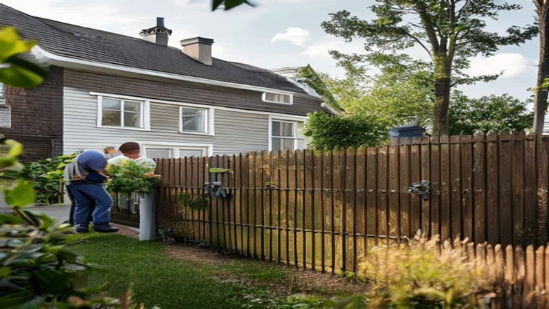 AI-impressie van poortmotor plaatsen door een hekwerk & poorten