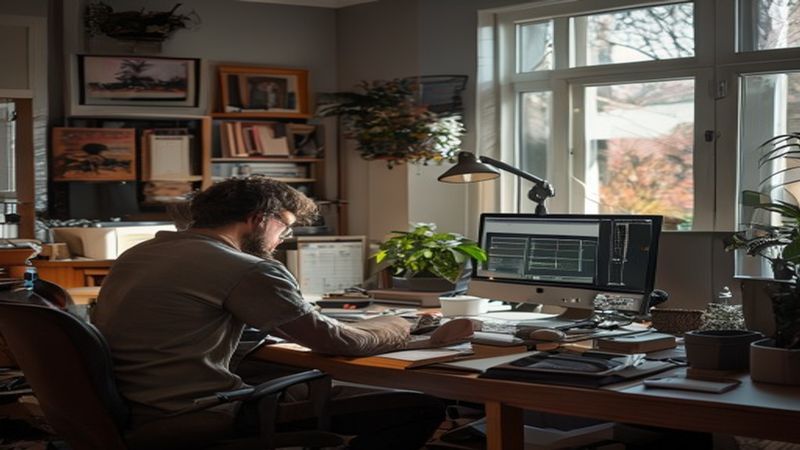 AI-impressie van wifi storing door een ict specialist