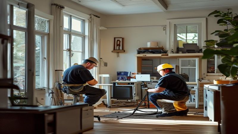 AI-impressie van complete installatie nieuwbouw door een installatiebedrijf