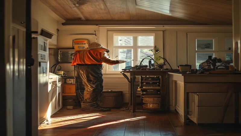 AI-impressie van meterkast en leiding door een installatiebedrijf