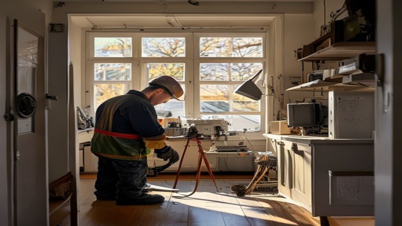 AI-impressie van nieuwbouwwerk door een installatiebedrijf