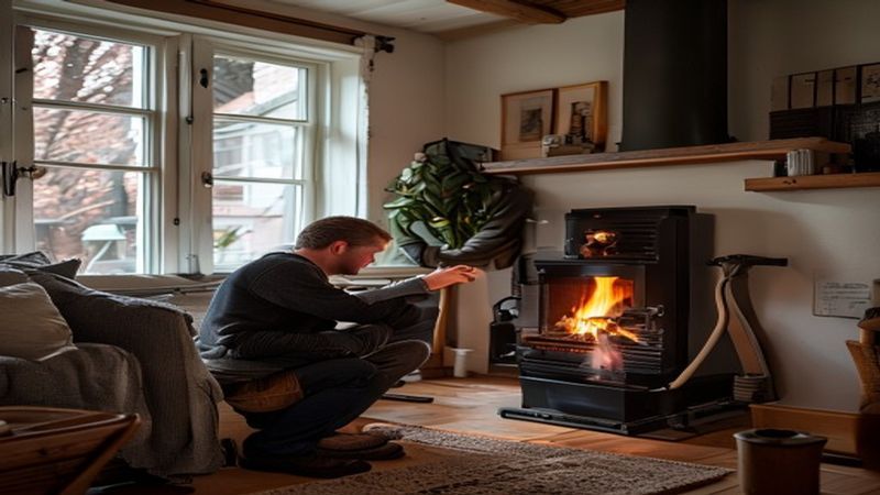 AI-impressie van rookkanaal check door een kachel installateur