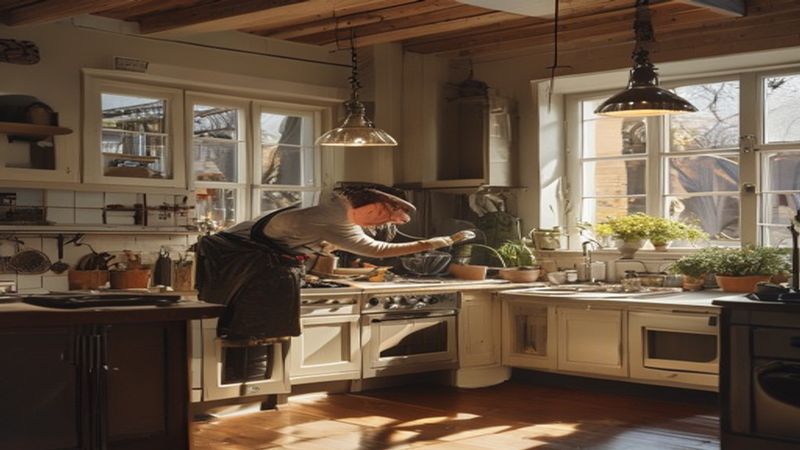AI-impressie van keuken demonteren door een keukenmonteur