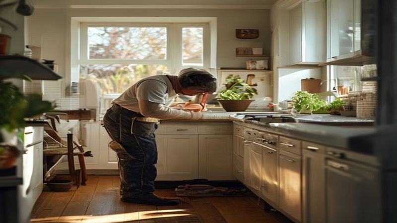 AI-impressie van kookplaat inbouwen door een keukenmonteur