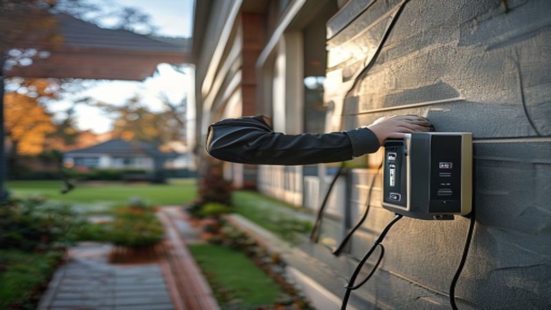 AI-impressie van laadpaal op parkeerterrein door een laadpaal installateur
