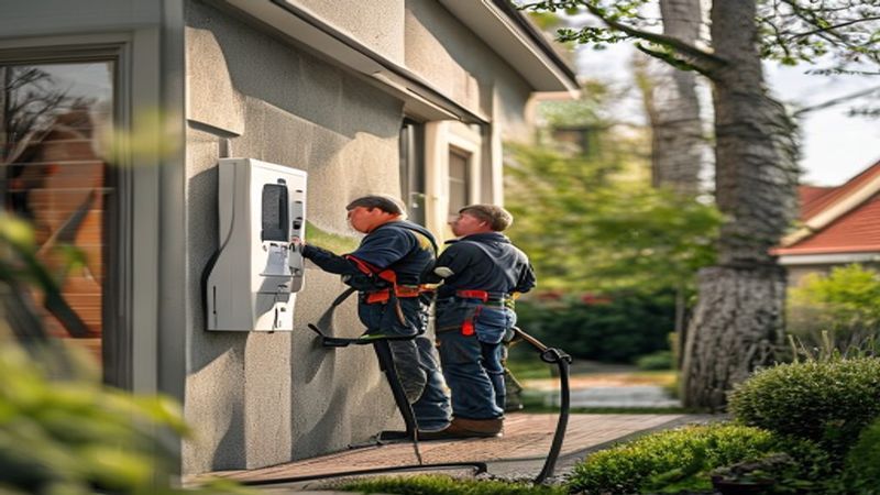 AI-impressie van laadpaal storing verhelpen door een laadpaal installateur
