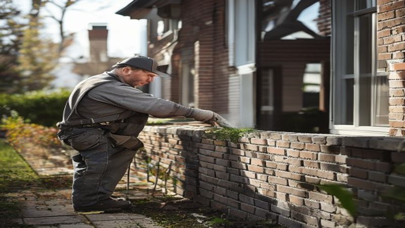 AI-impressie van muur doorbreken door een metselaar