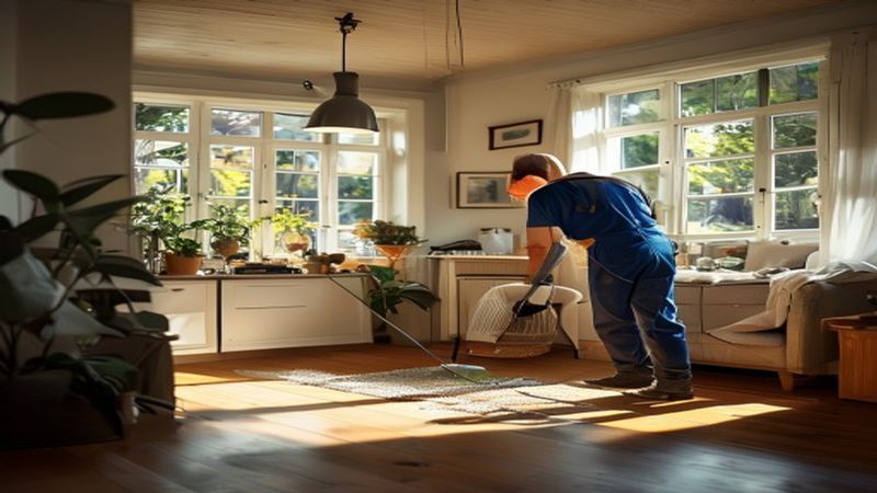 AI-impressie van opleverschoonmaak verhuizing door een schoonmaakbedrijf