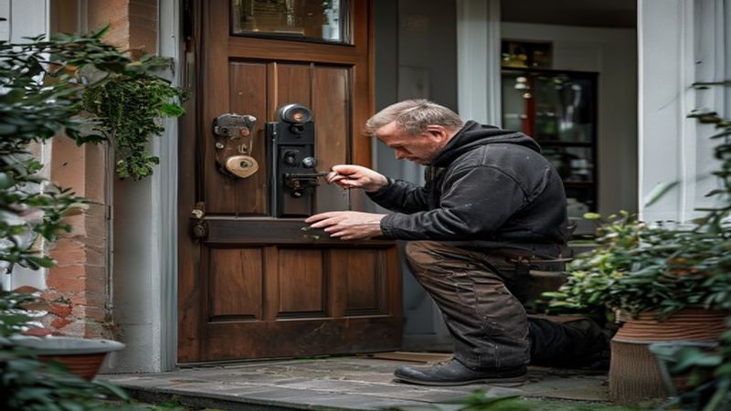 AI-impressie van bijzetslot monteren door een slotenmaker
