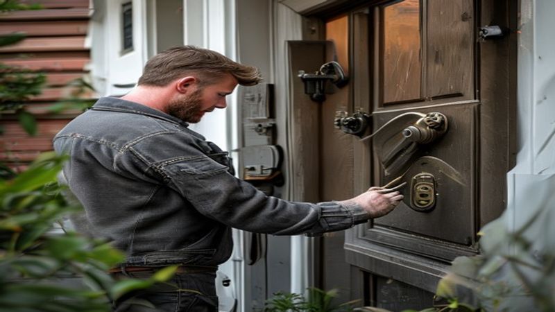 AI-impressie van deurdranger plaatsen door een slotenmaker