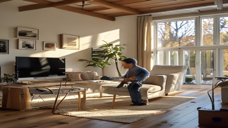 AI-impressie van wifi verbeteren door een smart home specialist