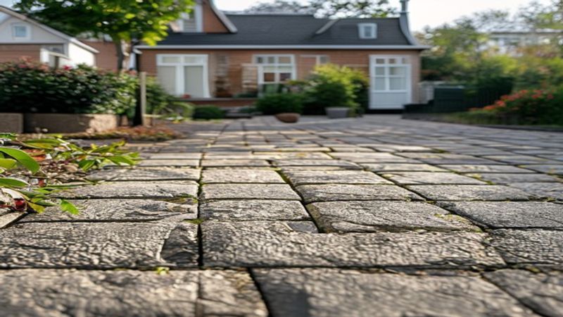 AI-impressie van inrit verlagen door een stratenmaker