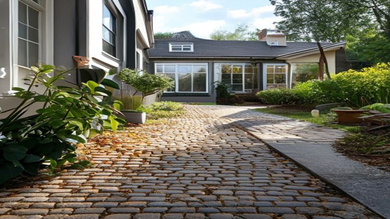 AI-impressie van tuinpad maken door een stratenmaker
