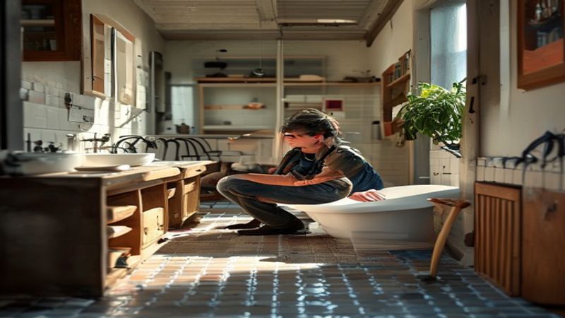 AI-impressie van keukenwand door een tegelzetter