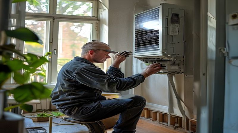 AI-impressie van co2-sturing instellen door een ventilatie specialist