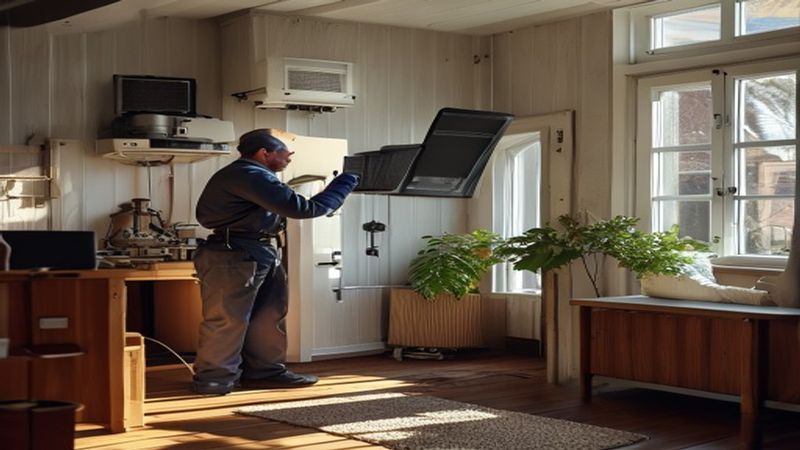 AI-impressie van mechanische ventilatie plaatsen door een ventilatie specialist