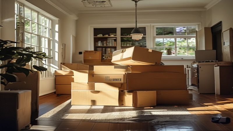 AI-impressie van internationale verhuizing door een verhuisbedrijf