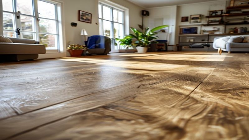 AI-impressie van laminaat leggen door een vloerspecialist