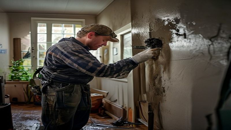 AI-impressie van vochtmeting door een vochtbestrijding