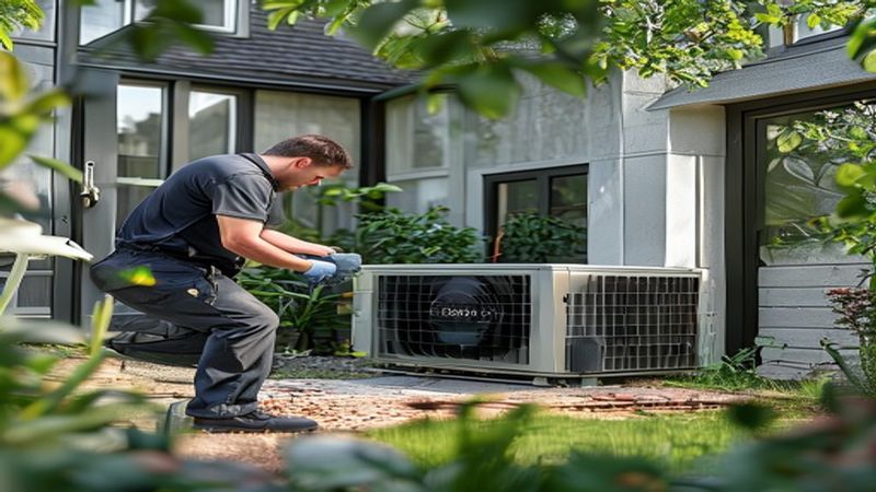 AI-impressie van all-electric warmtepomp plaatsen door een warmtepomp specialist