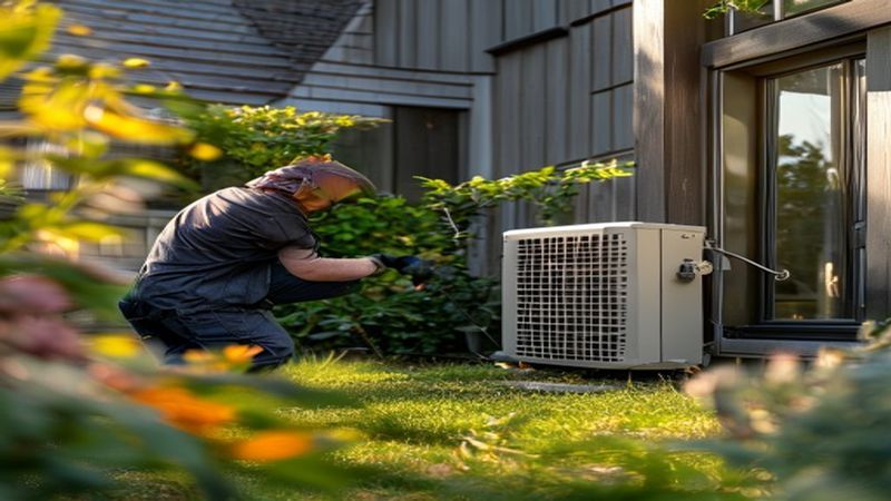 AI-impressie van warmtepompboiler plaatsen door een warmtepomp specialist