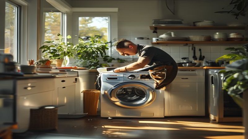 AI-impressie van afzuigkap repareren door een witgoed reparatie