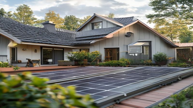 AI-impressie van omvormer storing door een zonnepanelen installateur