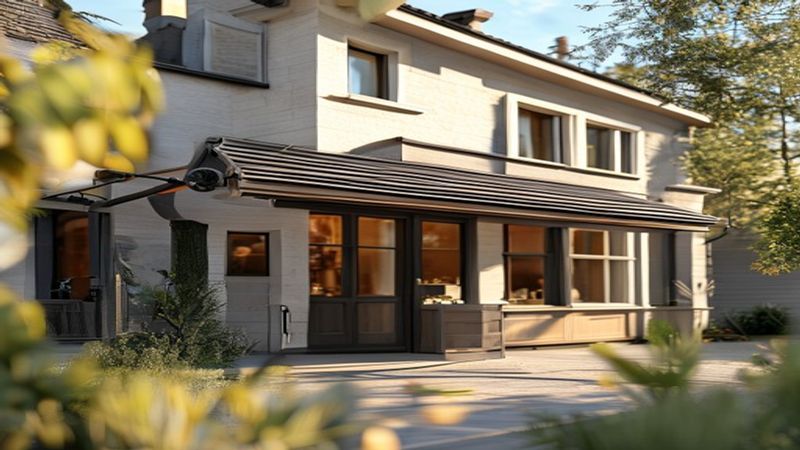 AI-impressie van rolluik plaatsen door een zonweringspecialist